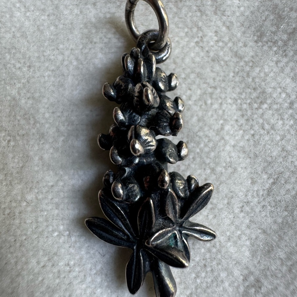 James Avery Silver Floral Necklace Pendant